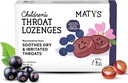Matys Kids Throat Lozenges for Ages 6 years +, Tasty Black Currant Flavor, Soothe Dry & Irited Throats & Voices with Marshmallow Root, Sweet Free, Vegan, Dye Free, Hoot Free, 20 Counts 互联网档案馆的存檔,存档日期2013-03-04.