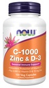 现在的补编,C-1000 锌和D-3,季节性免疫支持*,100 Veg Capsules