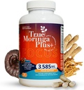 True Moringa Plus+ Focus Support 补充 10:1 摘录 有机莫林加,雷希,科迪塞普斯,狮子的马内,阿斯瓦甘达,巴科帕 Monnieri 成人记忆和脑健康(150卡普勒斯)
