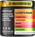 Kava Kava Root Cordyceps 狮子 Mane Reishi 蘑菇补充品,新热带蘑菇 Capsules Kava Kava Kava 提取品,蘑菇 女性维生素 Ashwagandha, 镁 - 60 Caps (1 Pack)