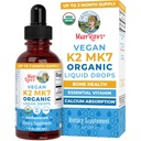 MaryRuth 有机体 USDA 有机维生素 K2 MCT 成人与儿童液滴 + 100 mcg K2 MK7 每服 + 有机MCT 油 + Vegan K2 维生素 用于骨质健康 → 心脏健康 → 钙吸收 → 1oz