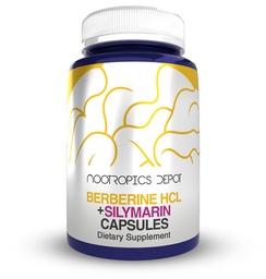 Nootropics Depot Berberine HCL + Silymarin Capsules | 500mg + 90mg | 60 Count | Supports Cellular Function, Metabolic Function