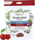 量子健康 USDA 有机咳嗽 Drops Menthol & Honey Throat Lozenges - Soothing Bing Cherry Flamored Supplant - 干嘴 & Sore Throat Relief for 成人和孩子 - 18 Counter