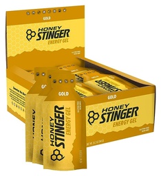 Honey Stinger Gold Energy Gel, Gluten Free & Cafeine Free, 用于运动、跑步和表演、家庭运动营养和健身、前期和中期工作,24 Pack, 26.4 Ounce