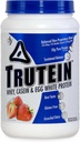 体营养 特鲁特因高蛋白粉:45% Whey,45% Casein,10% Egg White,无葡萄糖,低钠,草药Whey蛋白粉,Gym补充和早餐摇摆,草莓和奶油,2lb