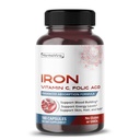 利波索马尔铁与维生素C,Folic Acid,B12,B6,B1 – 支持能量与红血球的形成 – Gentle Formules – 180 Capsules – 非GMO,Gluten-Free – 在美国制造*