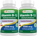 最佳天然维生素B-12作为甲基Cobalamin(Methyl B12),6000 mcg 120 亚语片(120 count of 2)