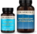 Mercola Magnesium L-Threonate & Calcium博士,配有D3 & K2、30位服务员、饮食辅助员、骨质健康员、非GMO
