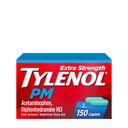 Tylenol PM 超强夜间疼痛解脱和睡眠辅助卡片,500毫克乙酰氨基苯和25毫克二苯胺HCl,对夜间疼痛和疼痛的救济,非海比特形成,150厘米