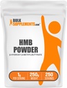 Bulk Assupports.com HMB 粉末 - Beta-Hydroxy Beta-Methylbutyrate, Calcium HMB 补编 - Gluten Free - 1g per service, 250g (8.8 oz) (Pack of 1)