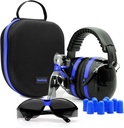 Yewltvep 带Earmuffs、枪械安全眼镜、耳机、硬存储箱的射耳防护枪靶场