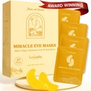 LE GUSHE Gold Under Eye Patches for Puffy Eyes and Dark Circles (30 Pairs) - Hydrating Collagen Under Eye Masks with Snail Mucin - Soothing Puffy Eyes Treatment for Women & Men - Bridesmaid Gifts