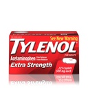 Tylenol Extrastrong Caplets 配有500毫克乙酰氨基苯、疼痛除雷剂和减热剂,225厘米