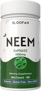 Neem Leaf Capsules 1000mg 粉末 | Azadirachta Indica 草药补充 | Non-GMO, Gluten-Free, no 人工添加 | Pure Neem 粉末(60个数(一包))
