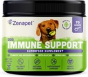 ZENAPET 狗免疫支持 Premium Powder Topper, Turkey Tail, Spirulina & Beta-Glucan, 支持健康免疫系统和文摘, Human-Grade, 美国制作