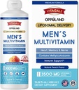 男性多维生素 - 液体补充剂 - Liposomal 交付 - 每日多维生素与Biotin B Complex Omega-3 - 头发和钉子 支持维生素 - 桃肉 Flavor - 3000 mg每服一次 - 450 mL