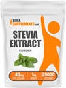 Bulk Assupports.com Stevia 提取粉末 - Stevia Sweetener - Zero Calorie Sweetener, Gluten Free, 40 mg / service, 1kg (2.2磅) (一袋)
