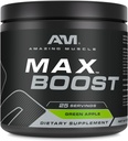(原始内容存档于2018-09-26). Amazing Muscle Max Boost 25 Services 25 Services 25 Services entense pre-Working Supplements for Men & Women 包含有克里丁单水合物,咖啡因,贝塔-阿拉宁,贝泰因(25 Services, Green Apple).