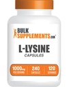 Bulk Assupports.com L-Lysine HCl Capsules - 运动营养补充,Lysine 1000mg - 用于免疫支持,Gluten Free, 2 Capsules per Service, 240 Counter (Pack of 1) 页面存档备份,存于互联网档案馆,存于互联网档案馆, 页面存档备份,存于互联网档案馆.