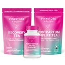 Pink Stork Postpartum Essentials Kit – Hormone Balance, Recovery & Mood Support for New Moms – Postnatal Vitamins Ashwagandha + Herbal Teas for Stress Relief, Energy, Sleep – Gift Set – Vegan, Organic
