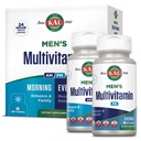 KAL Men's Multivitamin AM/PM, 抗氧化剂补充剂,肌肉,免疫,电解平衡,总体健康支持,没有转基因生物和大豆制造, Vegan, 30 service, 120 片