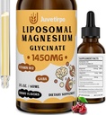 甘油酸镁液滴 -- -- Liposomal Chelate 和 Cherry Flavor 一起容易吸收,促进睡眠,Mood,肠道和骨质健康,减少压力 -- -- 60ML (2.04 Fl Oz (Pack of 1))