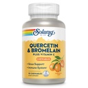 SOLARAY Quercetin 配有布罗梅兰和维生素C Chewables - Immune支持补充 - Immune Defense and Heart Health Complex 配有 1250 mg Vit C,天然橙色Flavor,60天保障,30 serv,90ct