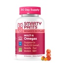 SmartyPants Multivitamin Gummy for Women and Over, Omega 3 (DHA/EPA), Methylfolate, CoQ10, 维生素D3, C, 维生素B12, B6, A, K, Biotin, Gluten Free, 90 Count (30天供应量)