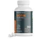 Bronson Biotin 10,000mcg, 支持健康头发, 皮肤和钉子, 蔬菜, 非GMO, 360平板