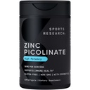 运动研究高概率锌 Piclinate 50mg 有机椰油 → 高吸收性锌 健康免疫和酶功能补充剂 - 非GMO测试无胶(120 液体软胶)