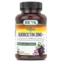 DEVA VAGAN Quercetin 500mg + 25mg 锌 配有长老莓, Echinacea 和 Oregano 提取物 - 无动物成份 - 90 片, 1-Pack