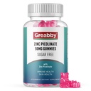 锌类(Zinc Gummys) - 锌类(Zinc Piclinate)50mg,无糖类(Sugar),高吸附性(High Absobilable Zinc Piclinate) 儿童与成年人补充,支持成长,免疫功能,皮肤健康,60 Gummys.
