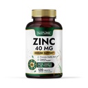 由天然锌制成 锌 40 mg – 高概率免疫支持和抗氧化剂补充剂 – 促进皮肤健康与伤口治疗 – 锌 Gluconate – 非 GMO, Gluten Free – 120 片