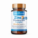 锌7: 7-in-1 锌复合物 50mg - 最大吸收 免疫防御,深眠和全日能源 QQ 霍尔蒙平衡,精神焦点和代谢支持 QQ 60 Vegan Capsules