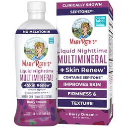 MaryRuth's Liquid Nighttime Liquid Multimineral + Skin Renew, 30 Servings