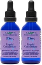 Eidon Ionic矿物液化锌的集中——Ionic锌对成人和儿童的补充液滴、支持免疫系统、头发和皮肤、肝脏和肾脏健康、释放压力——2 oz(包2)