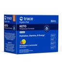 追踪矿物 Pak Keto 水 - 电解液补充 饮料混合剂 – 1000 mg 钾+ 70 支持 能源, Stamina, & 水分 – 草莓柠檬汁 Flavor – 30 services