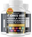 (原始内容存档于2018-09-25). St. John's Wort Rhodiola Rosea Ashwagandha Holy Basil Valerian Chamomile Black Pepper - 150 Capsules - 制造于美国).