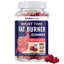 Night Time Fat Burner Gummies with Melatonin for Sleep & Weight Loss Support | Hunger Suppressant & Metabolism Booster, Shred Belly Fat While You Sleep | Diet Supplement for Women & Men | 60 Ct