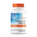 医生最佳维生素D3 2000 IU Softgels for Men & Women - Vitamin D 补充 免疫系统和心脏健康支持,每服务50 mcg,Vit D3,非转基因生物,Gluten & Soy Free - 180 Veggie Softgels