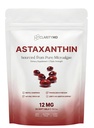 Astaxanthin 12mg 抗氧化剂补充剂 – 天然微藻源 – Lipid基软胶用于增强吸收 – 认知,视觉和联合支持 – 30 Softgels (Pack of 1)