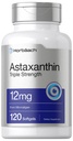 Horbäach Astaxanthin Supplement + 12 mg + 120 Softgels → 三重力量 → 来自微藻 → Non-GMO & Gluten Free