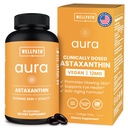 WellPath Astaxanthin 12 mg Softgets | Vegan Astaxanthin 来自微藻的抗氧化剂,用于皮肤水分、弹性和眼部健康,美国制造,2个月供应