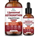 Astaxanthin 补充 12 mg 液滴,来自新鲜微藻源的高级 10in-1 Astaxanthin 抗氧化剂
