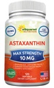 aSquared Natural Astaxanthin Supplement - 天然Astaxanthin Pills from Haematococus Pluvialis 纯能提取 - 最大强度 10mg - 120 Softgels