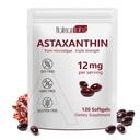 Daiasns Astaxanthin 12mg, Astaxanthin 抗氧化剂补充剂 支持眼,联合,内部循环和皮肤健康 - 非GMO,120 软胶 - 4个月供应