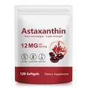 Astaxanthin 来自微藻的12毫克补充剂,120软胶,抗氧化剂支持,每日健康公式,4个月供应