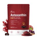 VivoNu Astaxanthin 12mg 补充剂,240 软胶,新鲜的海马托科克斯 Pluvialis 10 in 1 Astaxanthin 抗氧化剂补充剂,支持眼,皮肤,联合,脑,心脏和免疫系统健康
