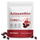 HUALIJIA Astaxanthin 12mg, 120 Softgels QQ 4个月供应 - Premium Astaxanthin 抗氧化剂补充剂 - 支持眼, Immune, 联合,皮肤健康和内部流通, 方便燕子, 非GMO