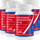 35mg Liposomal Astaxanthin 补充 - 强抗氧化剂支持皮肤,联合和眼部健康 - 与纯Astaxanthin- Vegan, Non-GMO, 240 Capsules 天然抗衰老公式